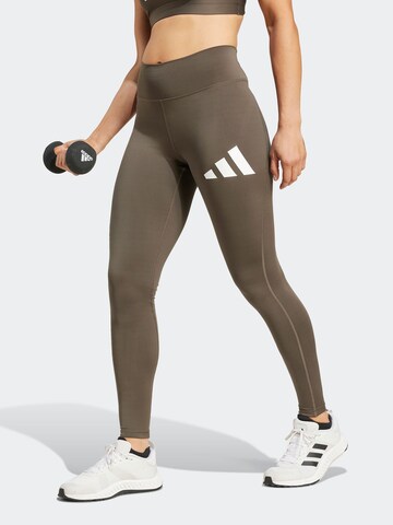 ADIDAS PERFORMANCE Skinny Sporthose 'Essentials' in Grün: Vorderseite