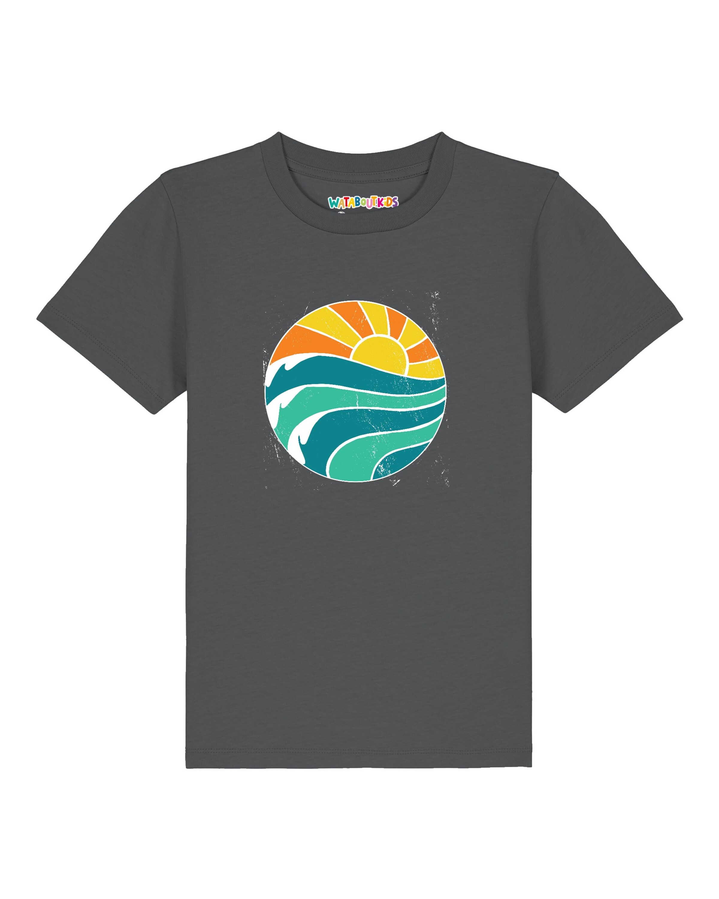 watabout.kids Shirt 'Summer Sun' in Grey: front