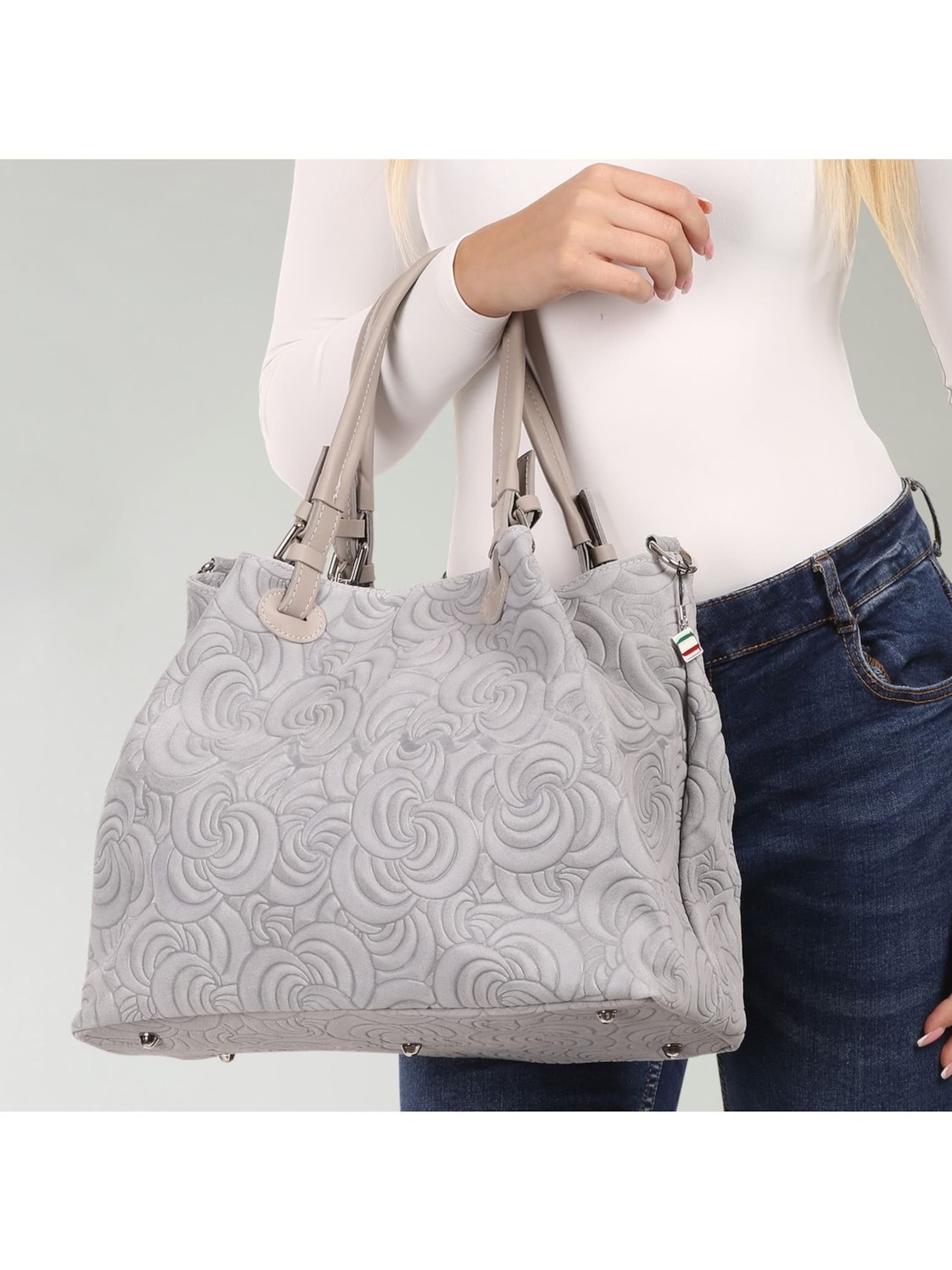 Florence Schoudertas in Grijs