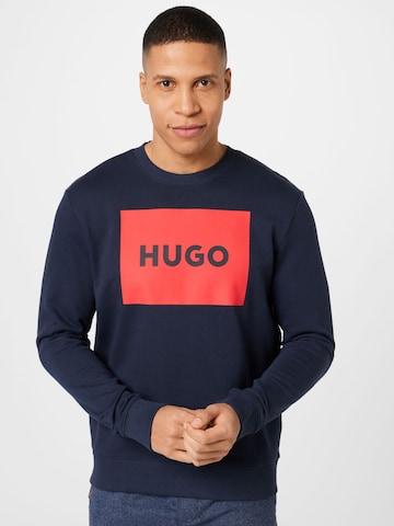 HUGO Red Sweatshirt 'Duragol222' i blå: framsida