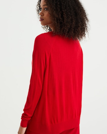 WE Fashion Pulover | rdeča barva