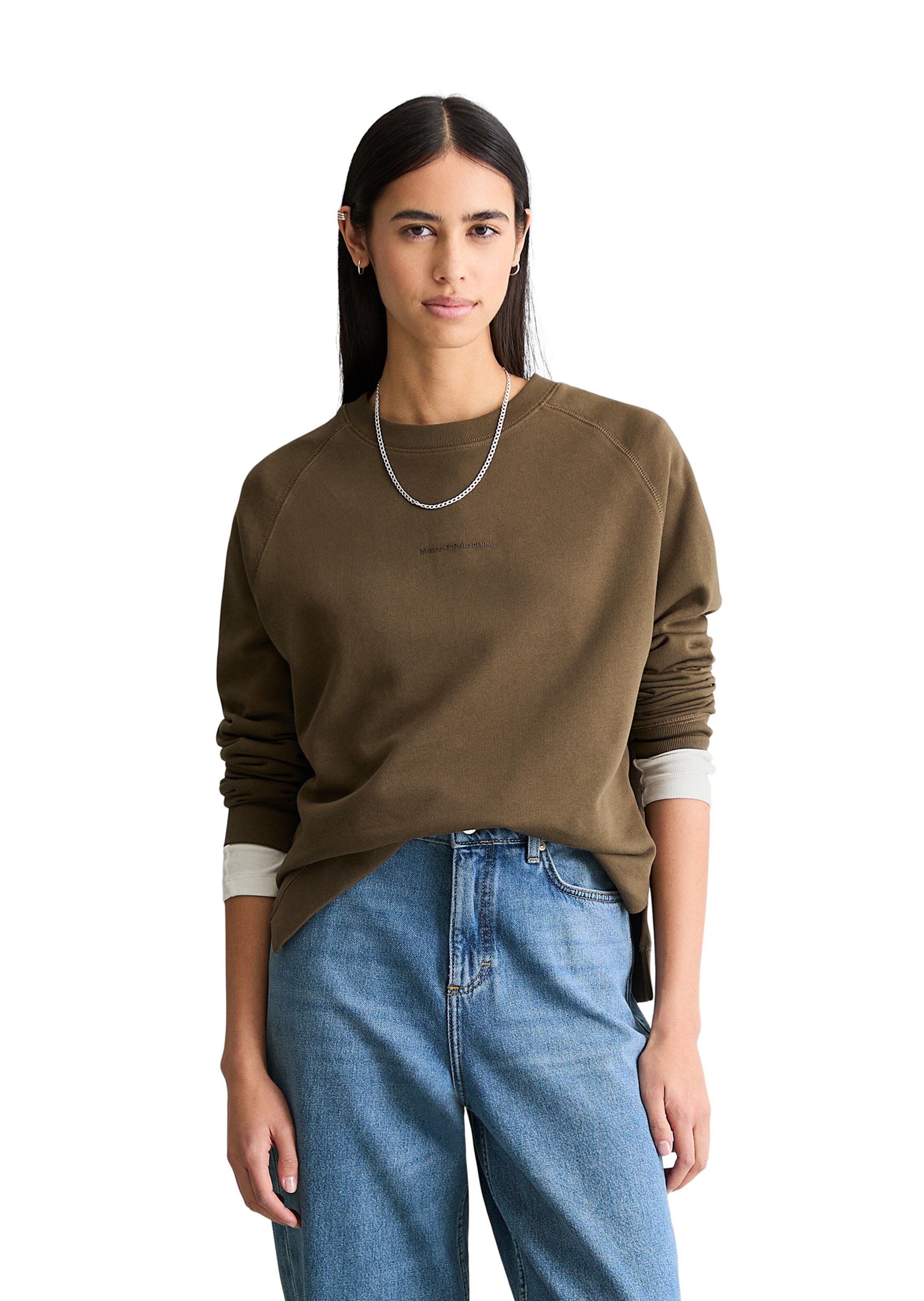Marc O'Polo DENIM Sweatshirt in Brown: front
