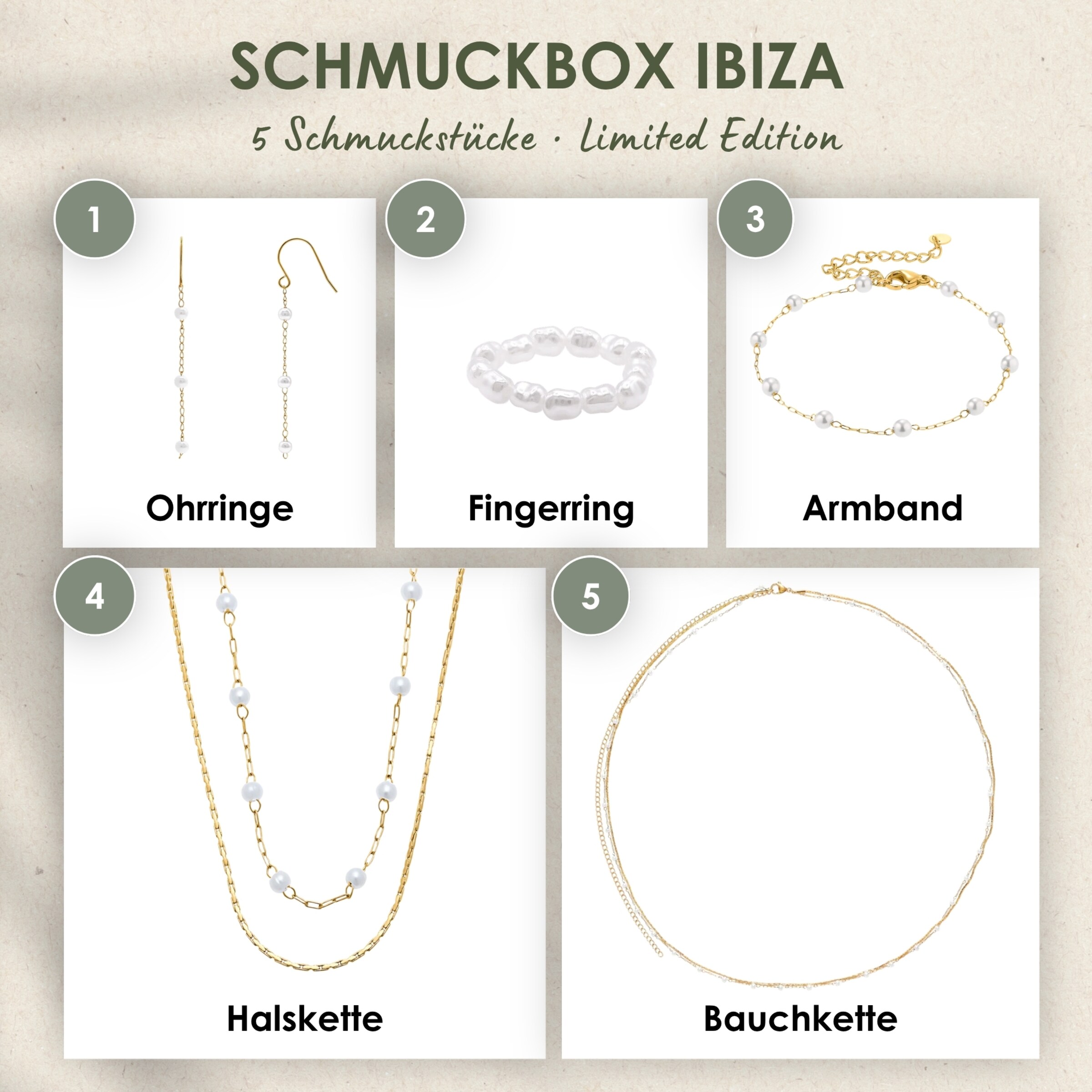 Parure de bijoux 'Ibiza' Heideman en or