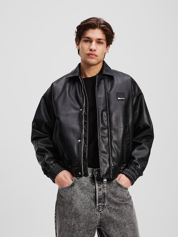 KARL LAGERFELD JEANS Демисезонная куртка в Черный: спереди