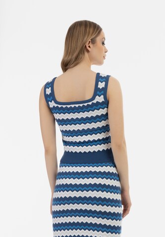 faina Gebreide top in Blauw