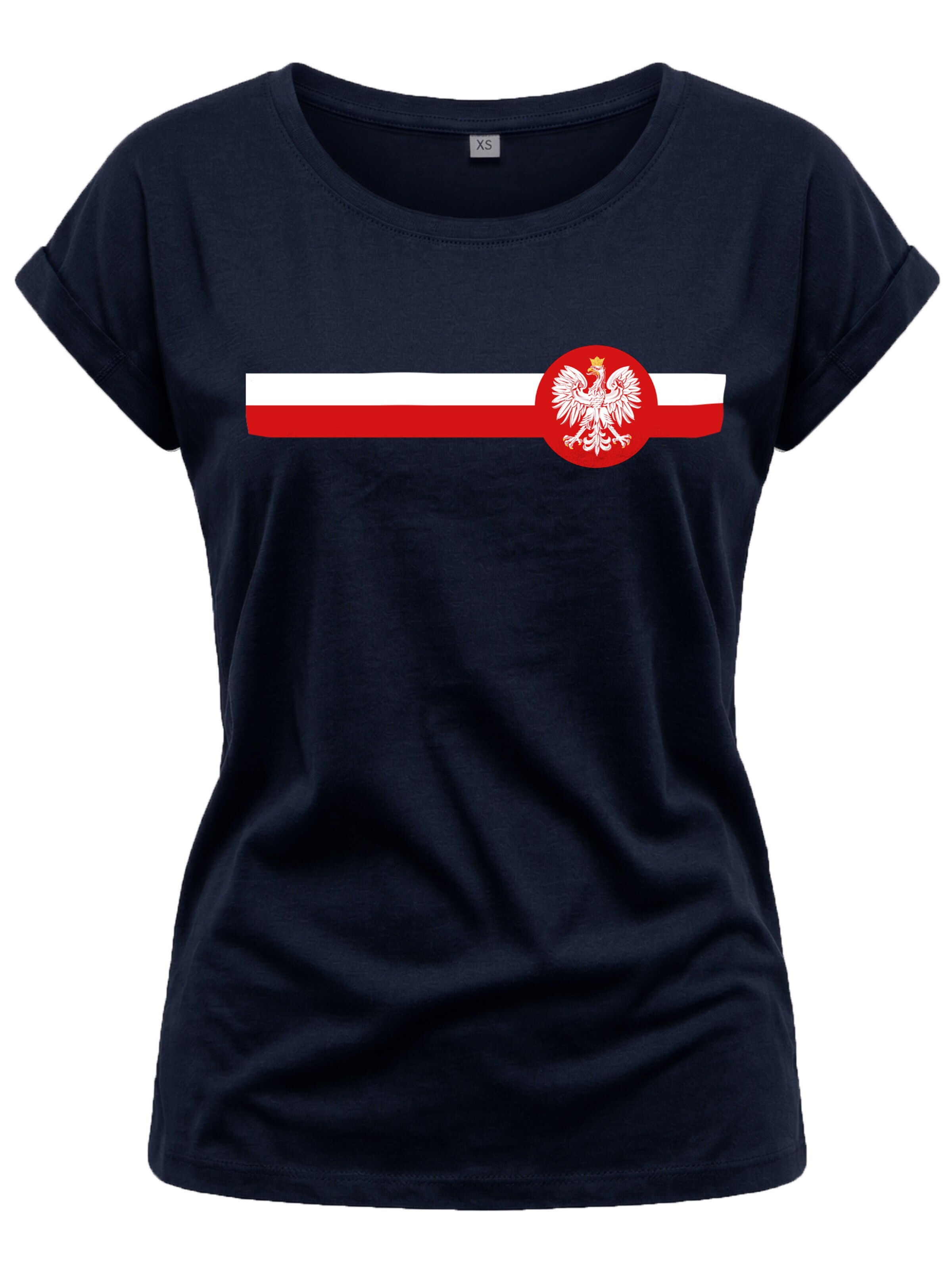 MAKAYA Shirt 'Polen Wappen' in Blue: front