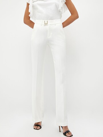 Liu Jo - regular Pantalón de pinzas en blanco: frente