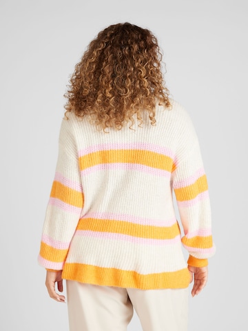 ONLY Carmakoma Knit Cardigan 'ETHEL' in Beige