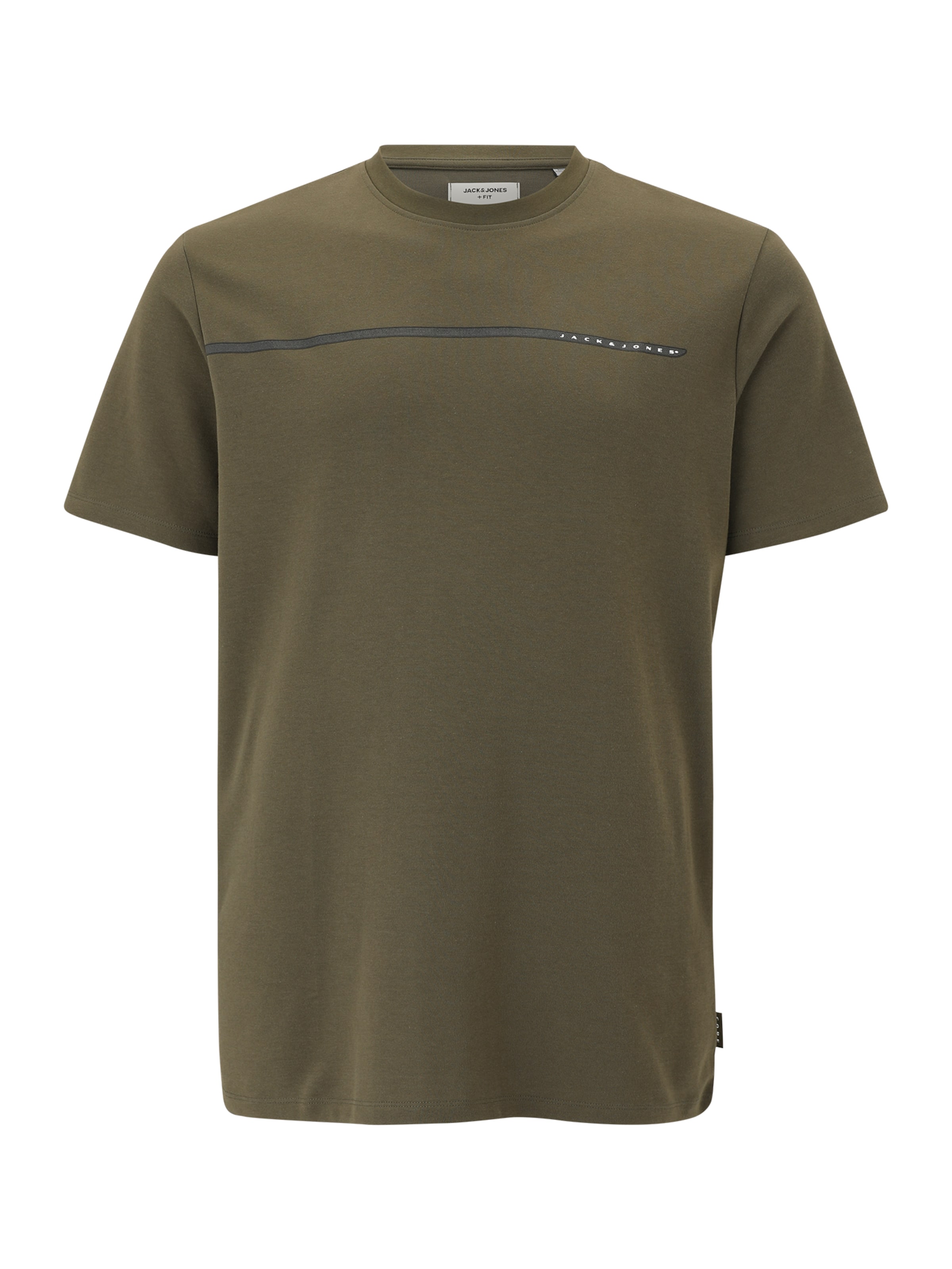 Jack & Jones Plus - Camiseta 'JCOFUSION' en verde: frente