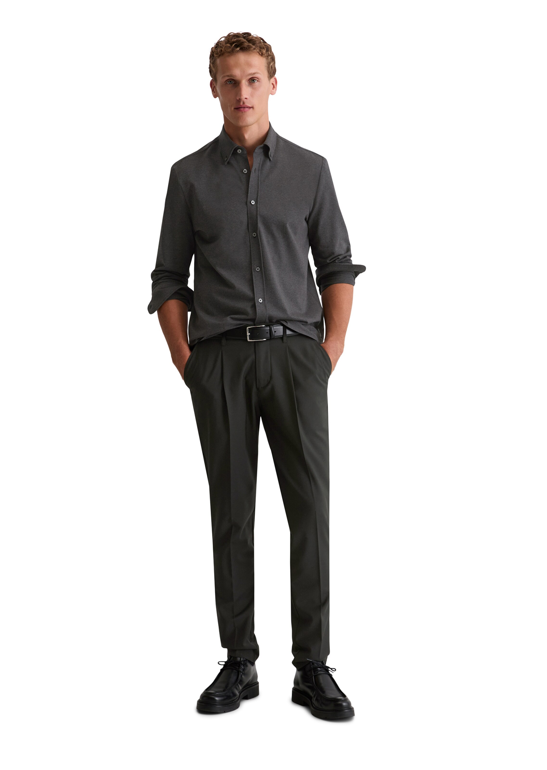 Marc O'Polo Slim fit Overhemd in Zwart