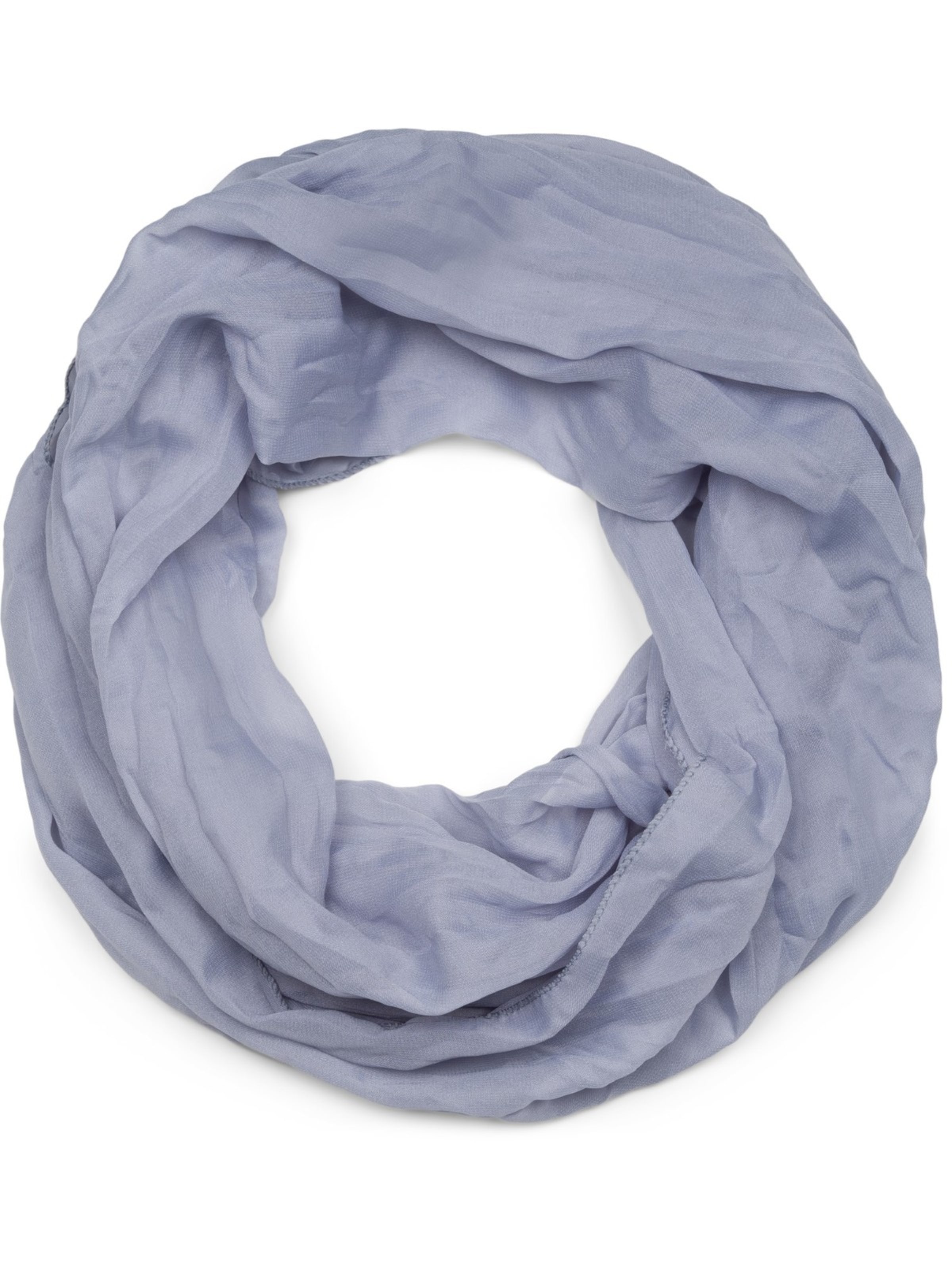 styleBREAKER Schlauchschal 'Seidiger unifarbener Loop'‌‌ in Grau: Vorderseite