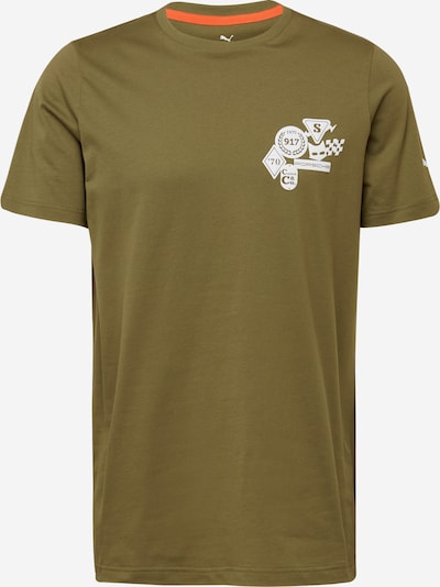 PUMA T-Shirt fonctionnel en olive / blanc, Vue avec produit