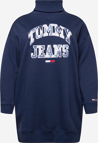 Rochie de la Tommy Jeans Curve pe albastru: față
