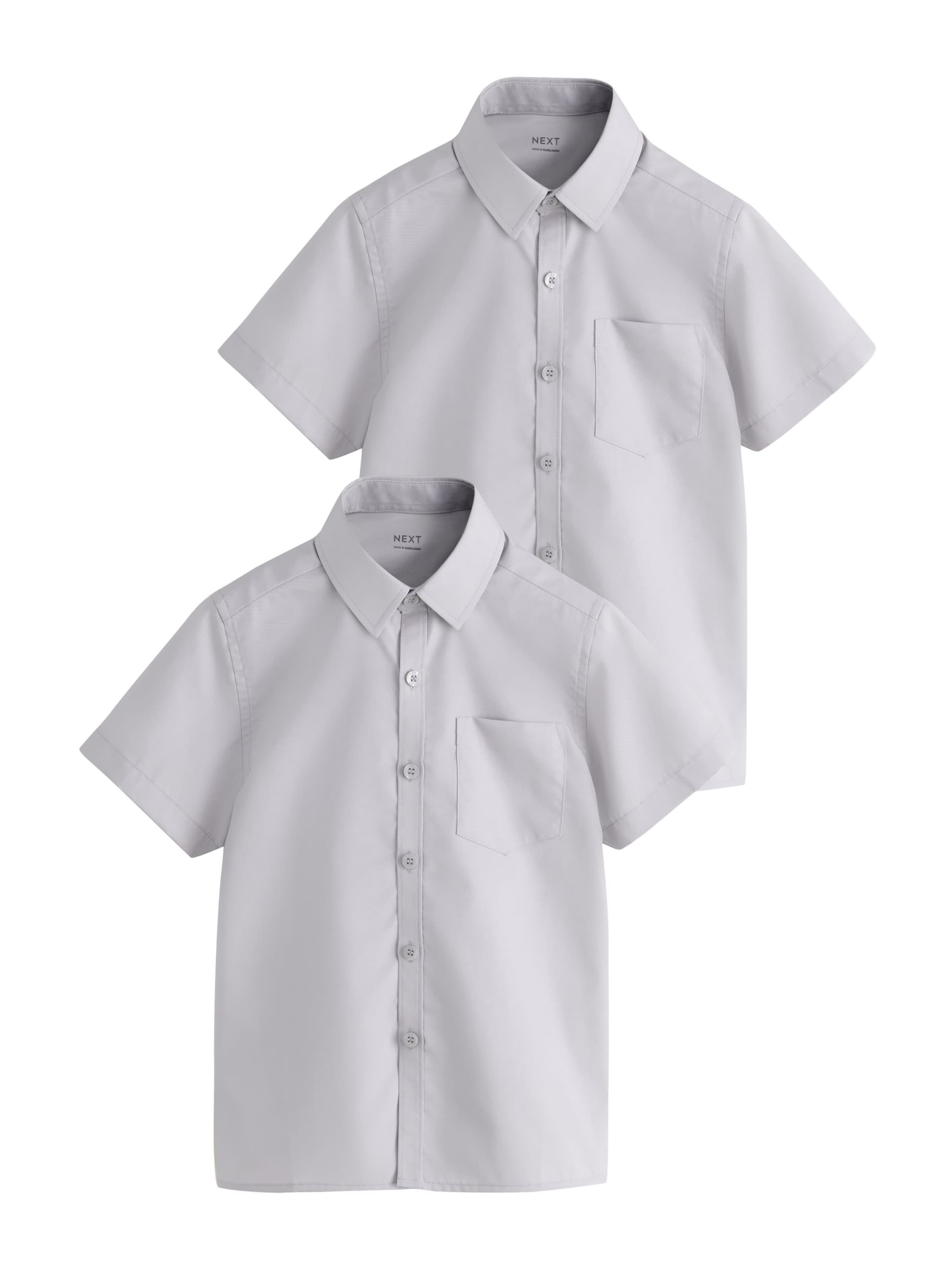 Next Regular fit Риза в сиво: отпред
