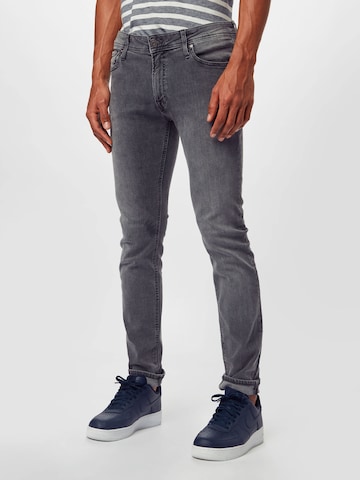 JACK & JONES Слим фит Дънки 'LIAM' в сиво: отпред