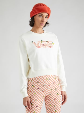 VANSSweater majica - bijela boja: prednji dio