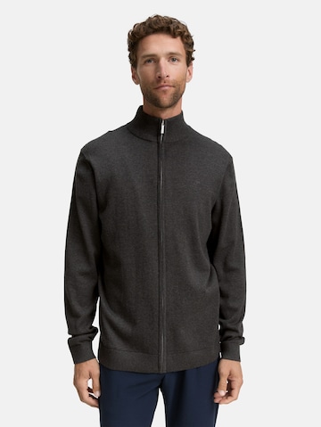TOM TAILOR Gebreid vest in Zwart: voorkant