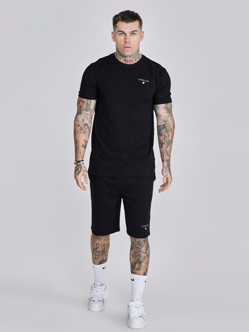 SikSilk Jogginganzug in Schwarz: Vorderseite
