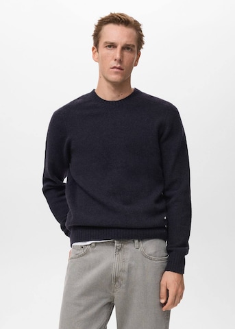 MANGO MAN Sweater 'Lotus' in Blue: front