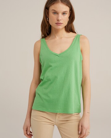 Top di WE Fashion in verde