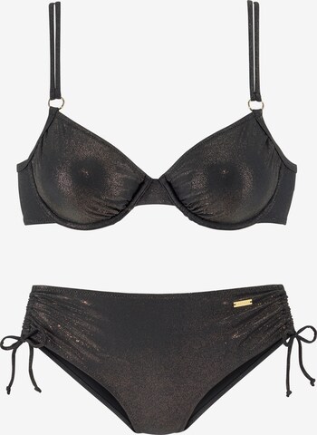 LASCANA Bikini in Zwart: voorkant