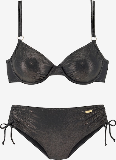 LASCANA Bikini i guld / svart, Produktvy