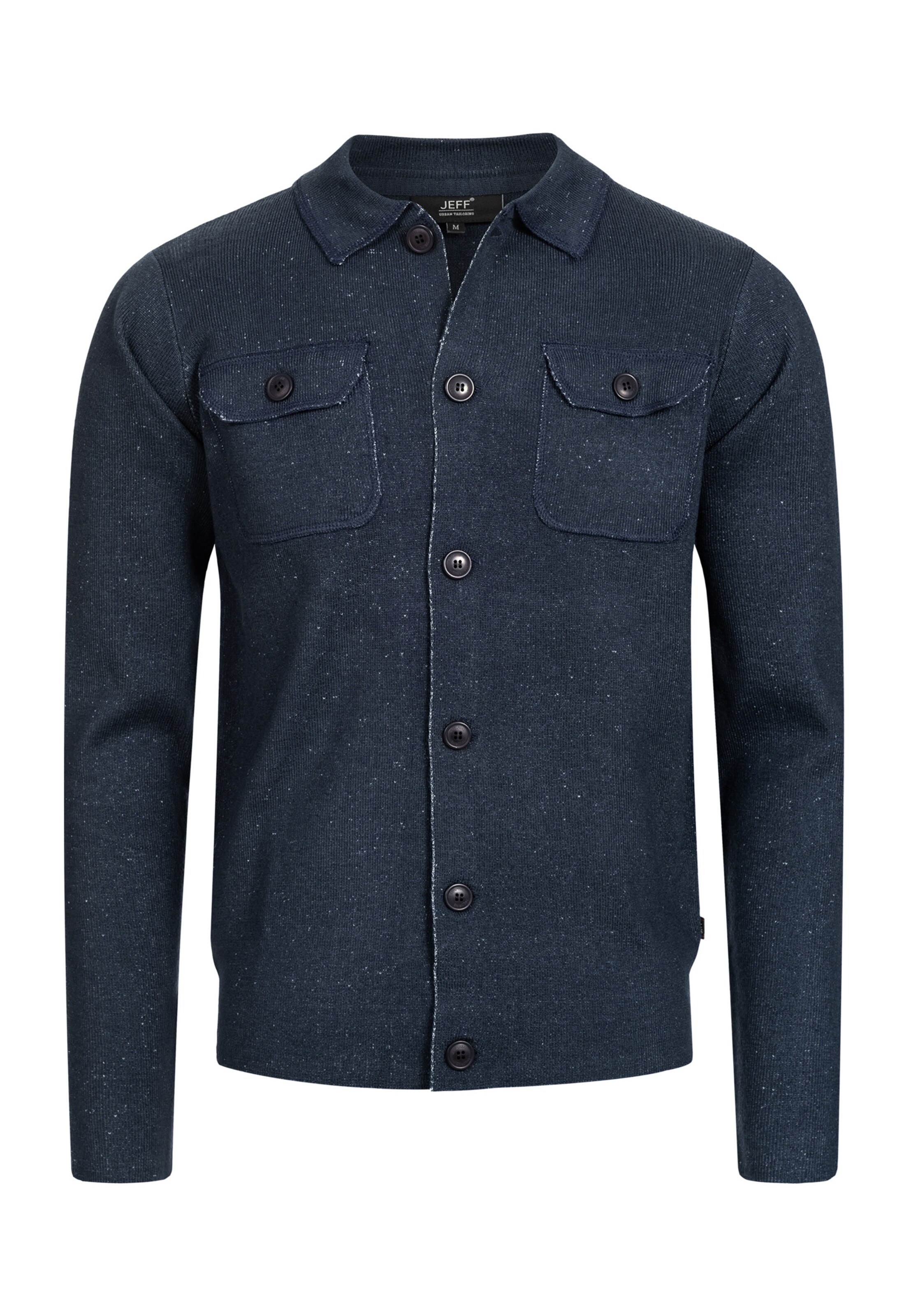 JEFF Gebreid vest 'Bradshaw' in Blauw: voorkant