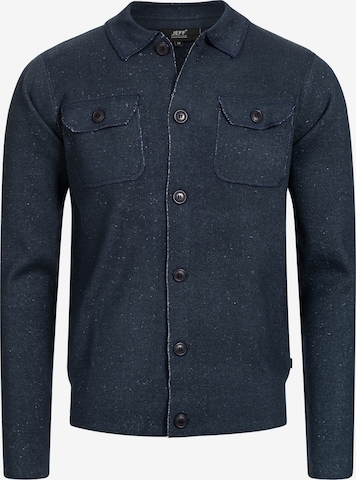 JEFF Gebreid vest 'Bradshaw' in Blauw: voorkant