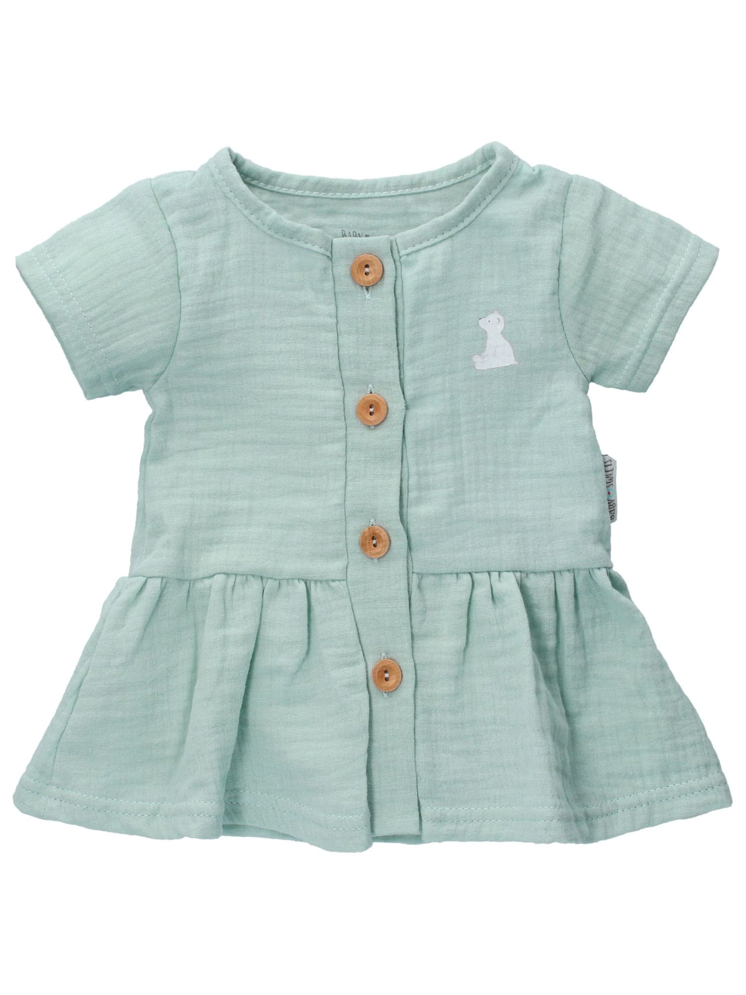 Baby Sweets Kleid 'Bruno der Eisbär' in Grün: Vorderseite