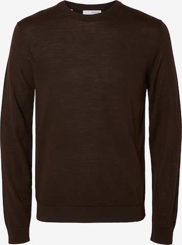 Pull-over SELECTED en marron : devant