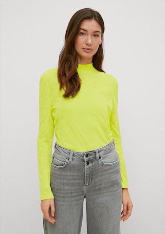 T-shirt comma casual identity en jaune : devant