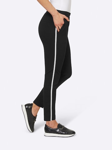 Regular Pantalon heine en noir : devant