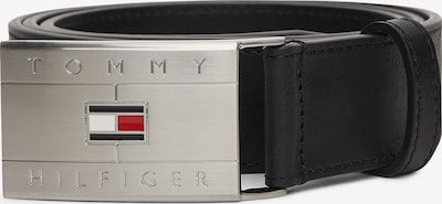 TOMMY HILFIGER Remen 'Flag Plaque' veličine 80 u crna / srebro, Pregled proizvoda