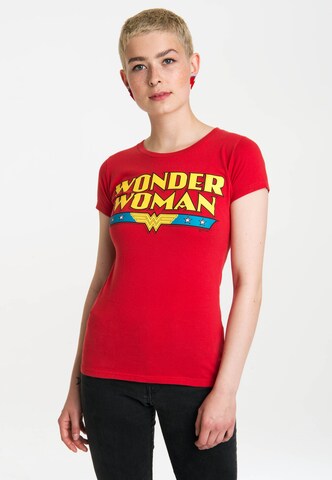 LOGOSHIRT Shirt 'Wonder Woman' in Red: front