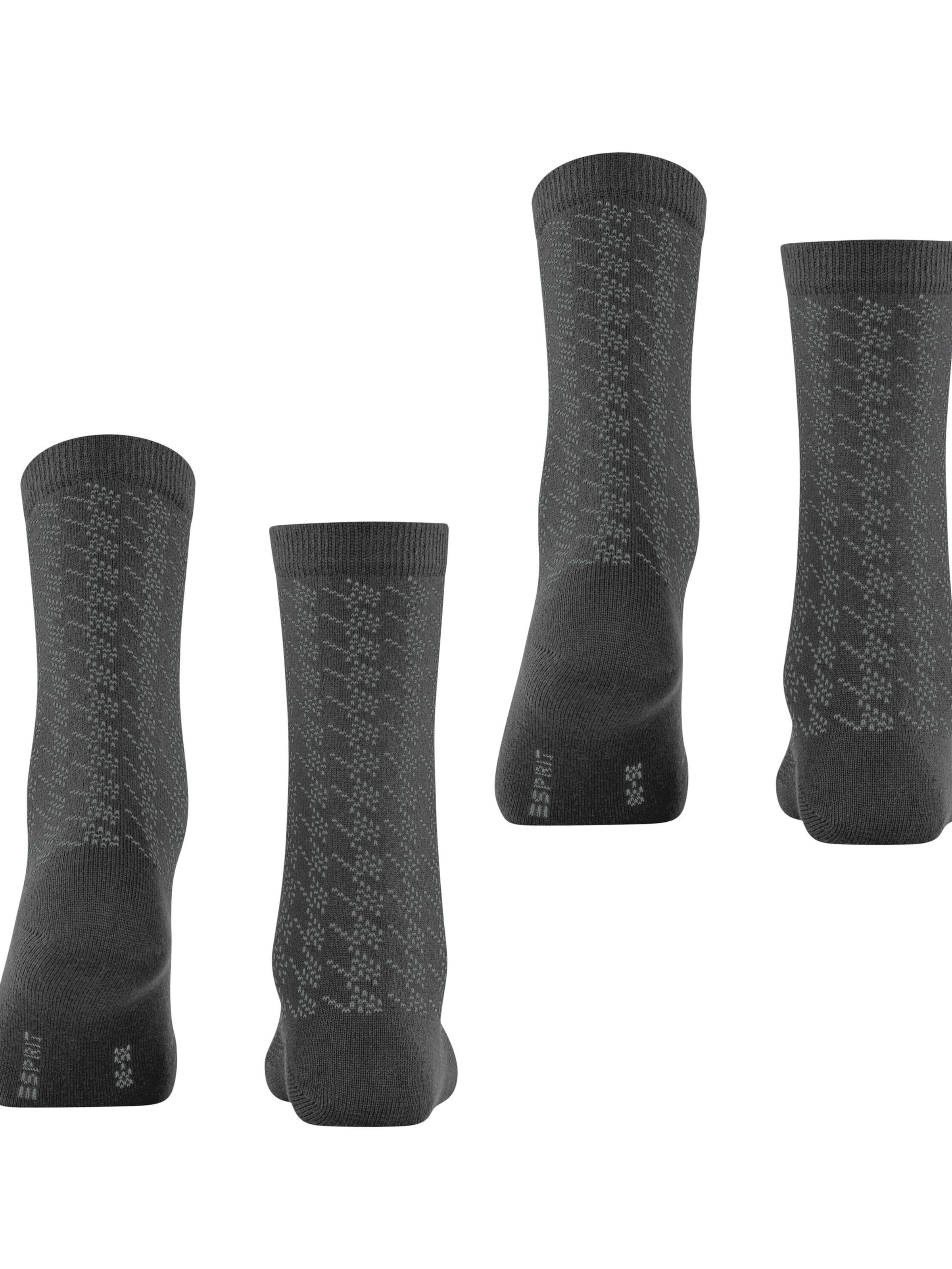ESPRIT Socken 'Pepita Pattern 2-Pack'‌‌‌ in Grau