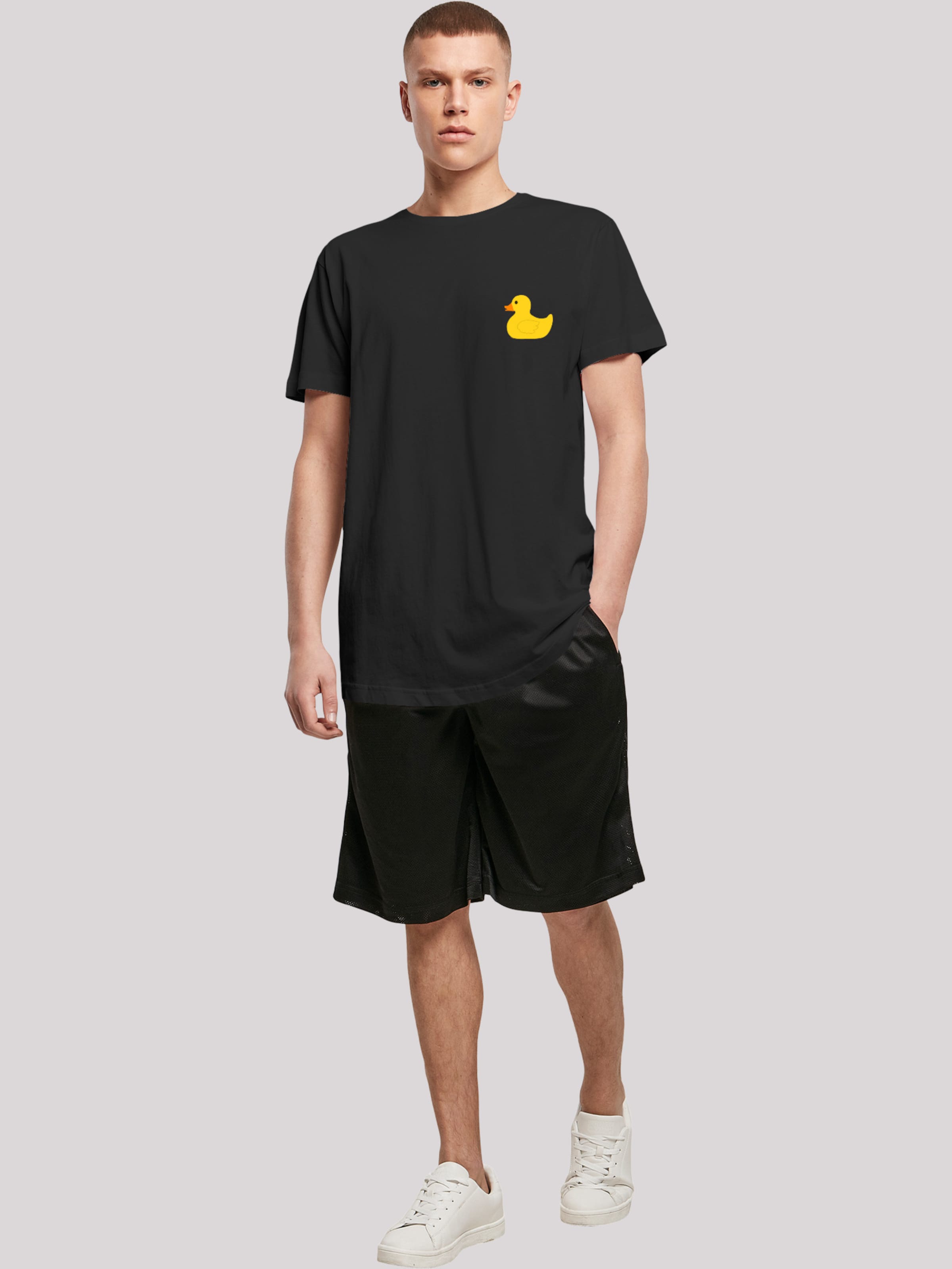 F4NT4STIC Shirt 'Yellow Rubber Duck' in Schwarz | ABOUT YOU