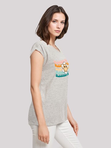 F4NT4STIC Shirt 'Mothers Day Blessed Mama Playful Lettering Vintage Inspired' in Grey