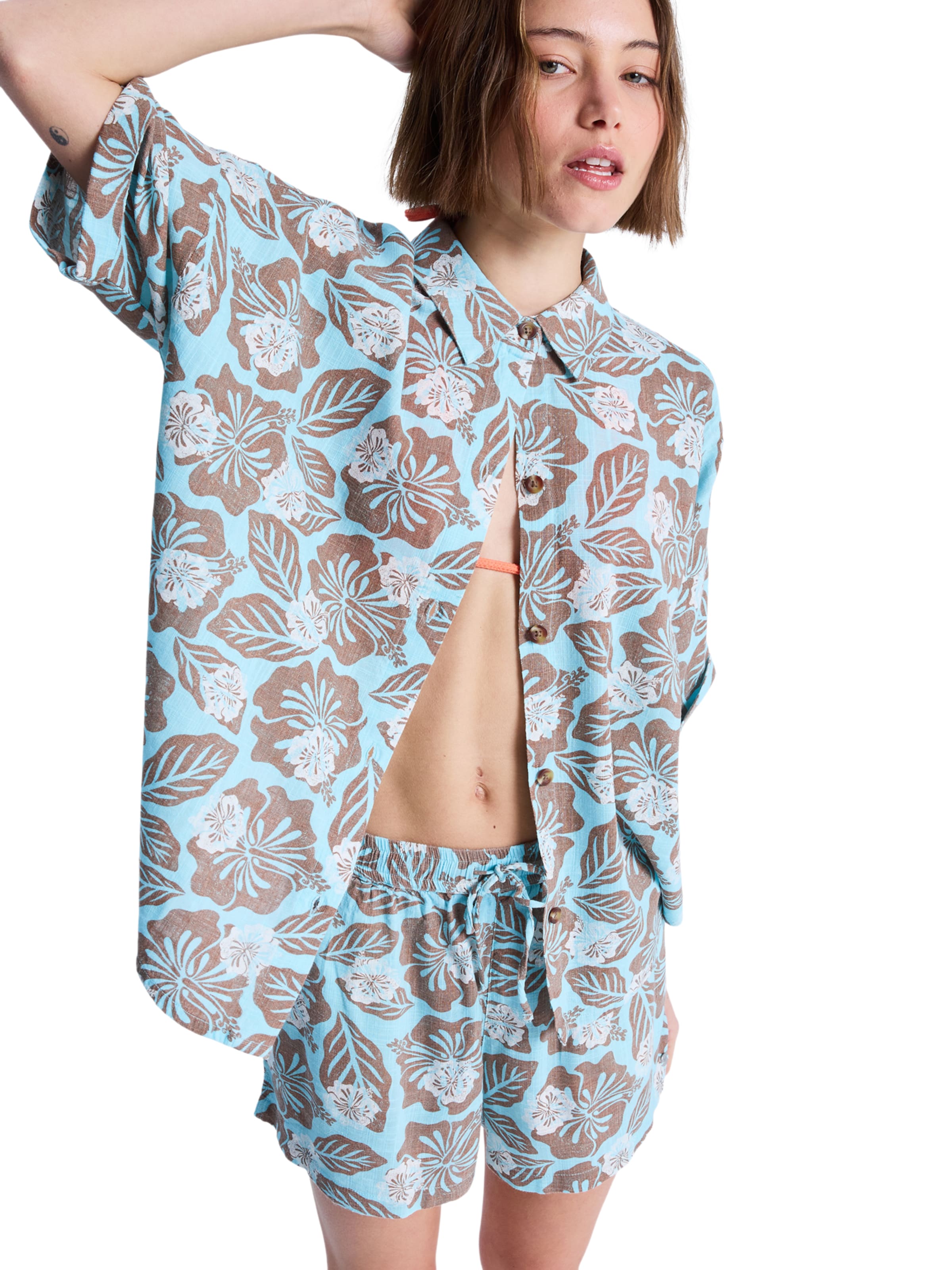 ROXY Bluse 'Beachy Nostalgia' in Blau: Vorderseite