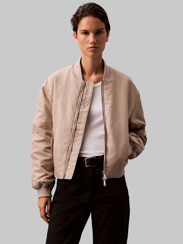 Veste mi-saison Calvin Klein Jeans en beige : devant