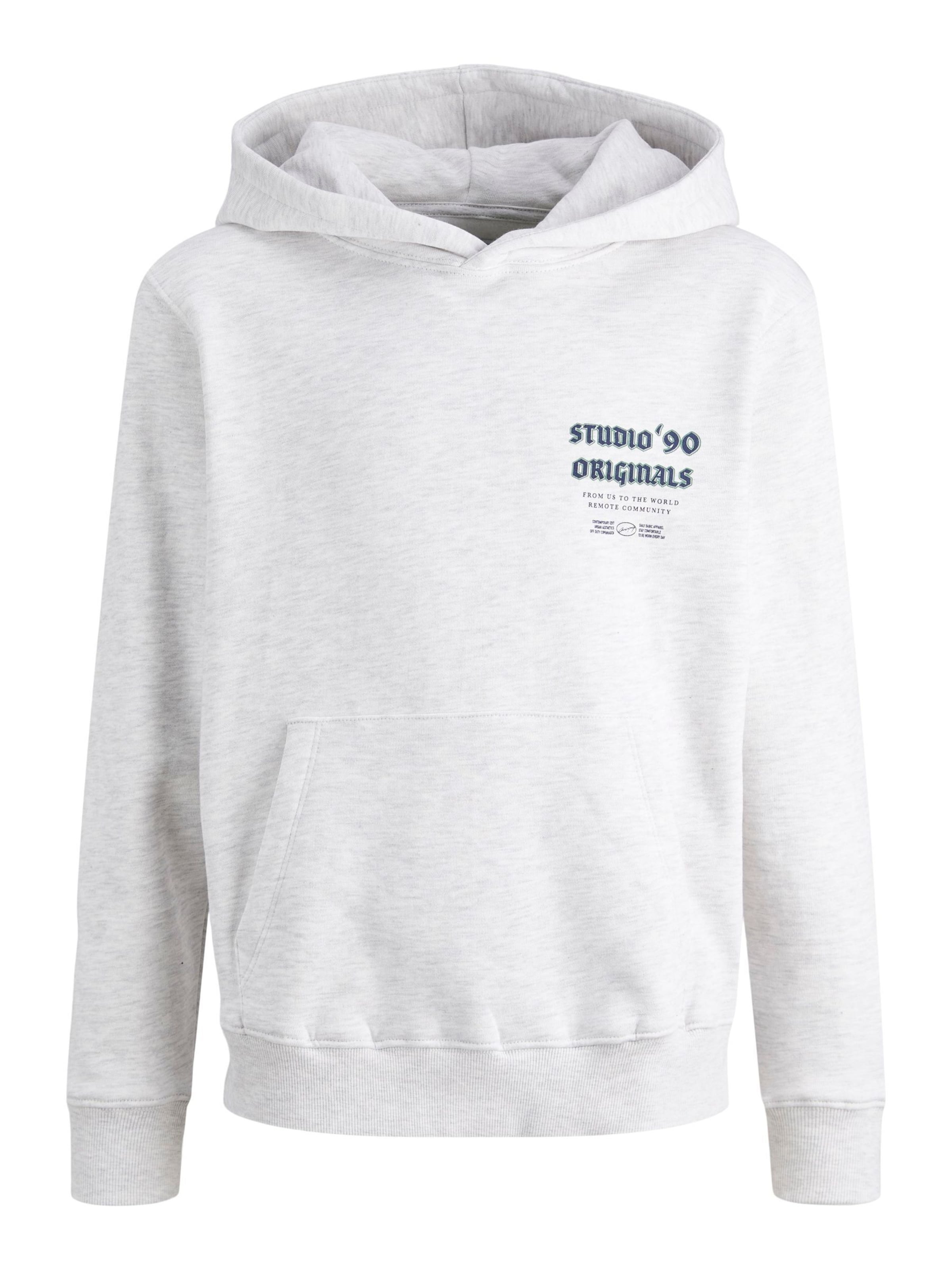 Jack & Jones Junior Sweatshirt in Wit: voorkant