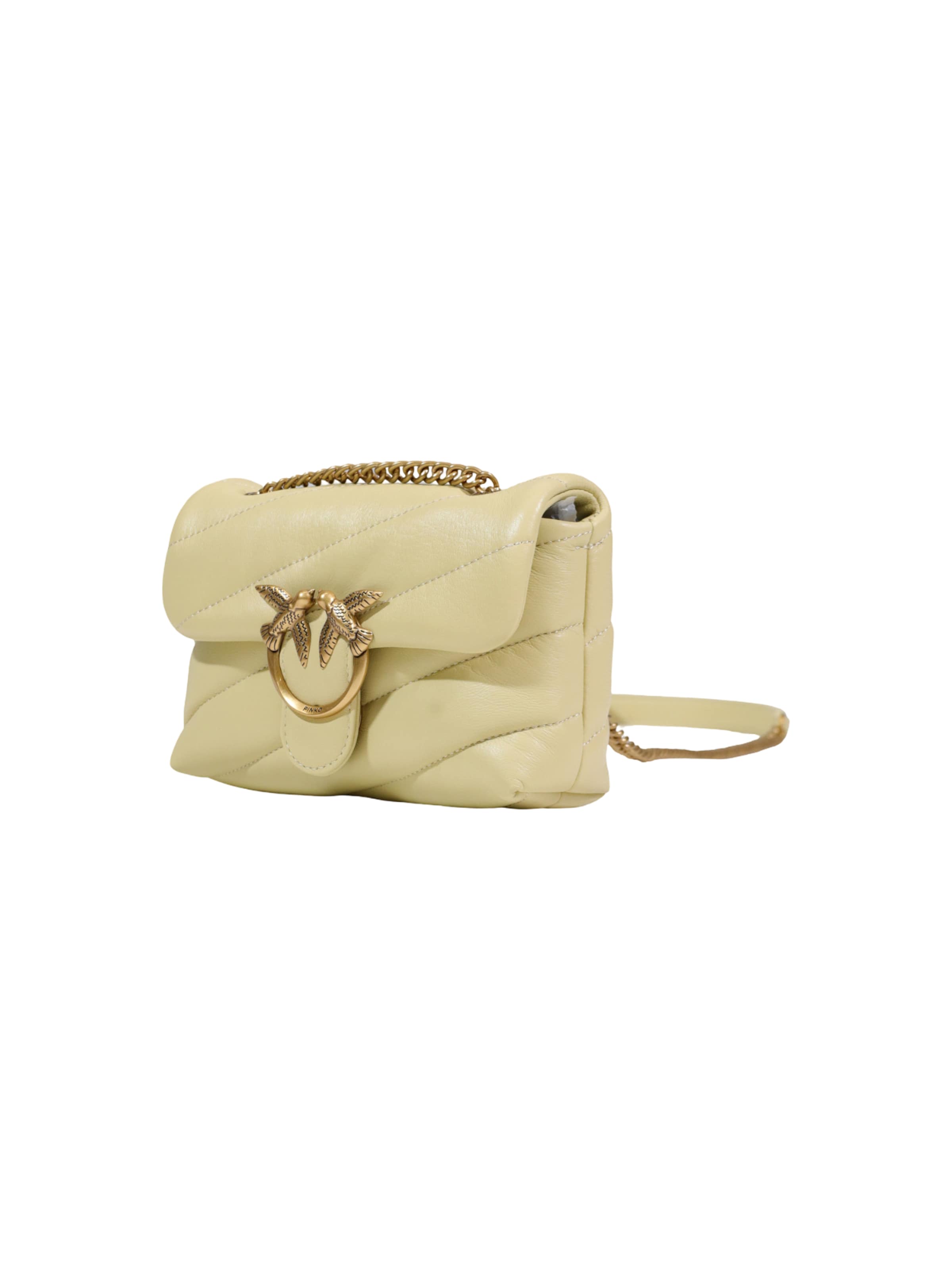 PINKO Skuldertaske 'LOVE PUFF BABY CL SHEEP NAPPA 100040 A0F2' i beige