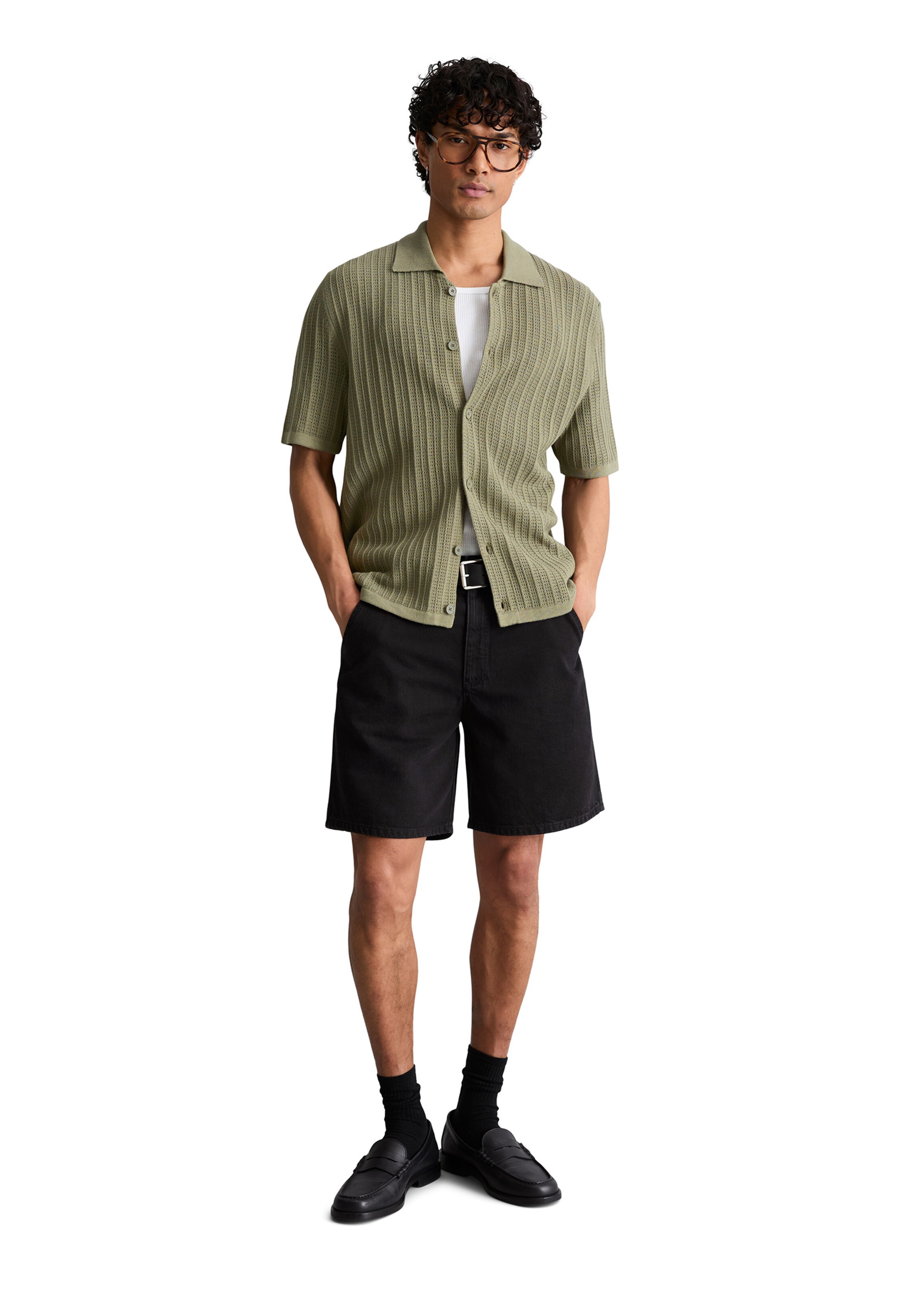 Marc O'Polo DENIM Regular fit Knit cardigan in Green