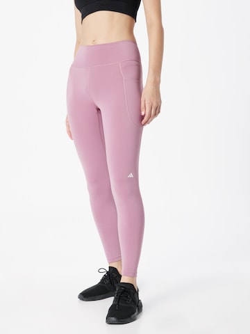 ADIDAS PERFORMANCE Skinny Workout Pants 'Dailyrun' in Pink: front