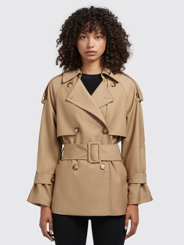 Manteau mi-saison khujo en beige : devant