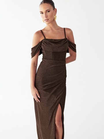 BWLDRVečernja haljina 'AMIE' - smeđa boja