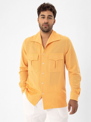 Regular fit Camicia di Dandalo in giallo: frontale