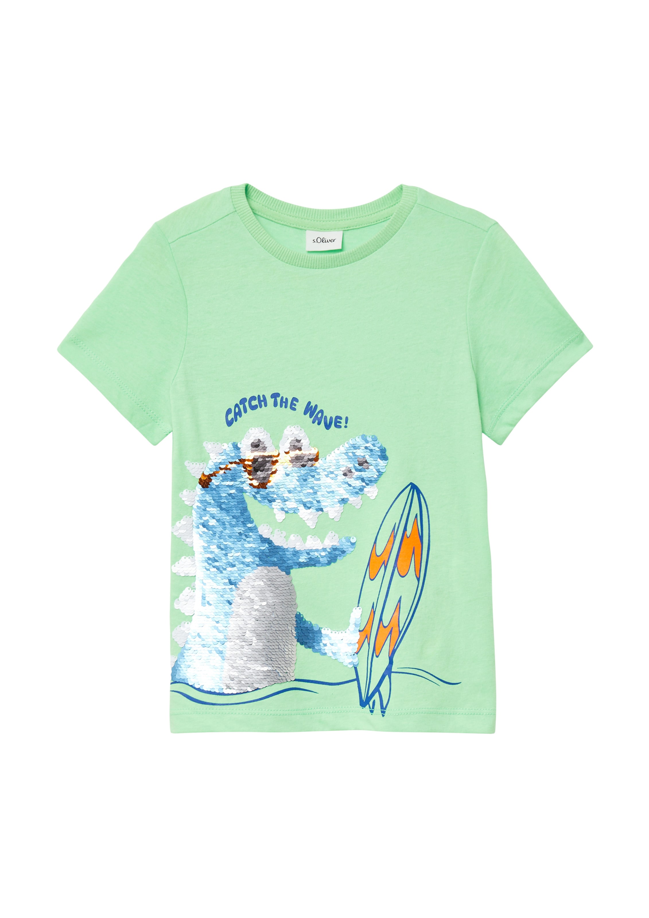 T-Shirt s.Oliver en vert : devant