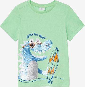 T-Shirt s.Oliver en vert : devant
