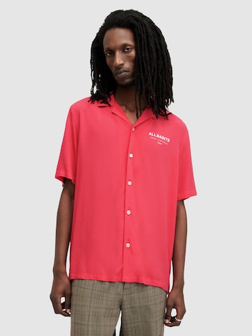 AllSaints Средняя посадка Рубашка 'UNDERGROUND' в Ярко-розовый