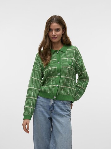 VERO MODA Gebreid vest 'VMShorna' in Groen: voorkant